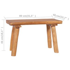 Zahradní lavice 80 cm masivní teakové dřevo - obrázek 6