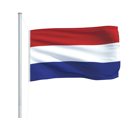 vidaXL Nizozemska zastava in aluminijast zastavni drog 6,2 m