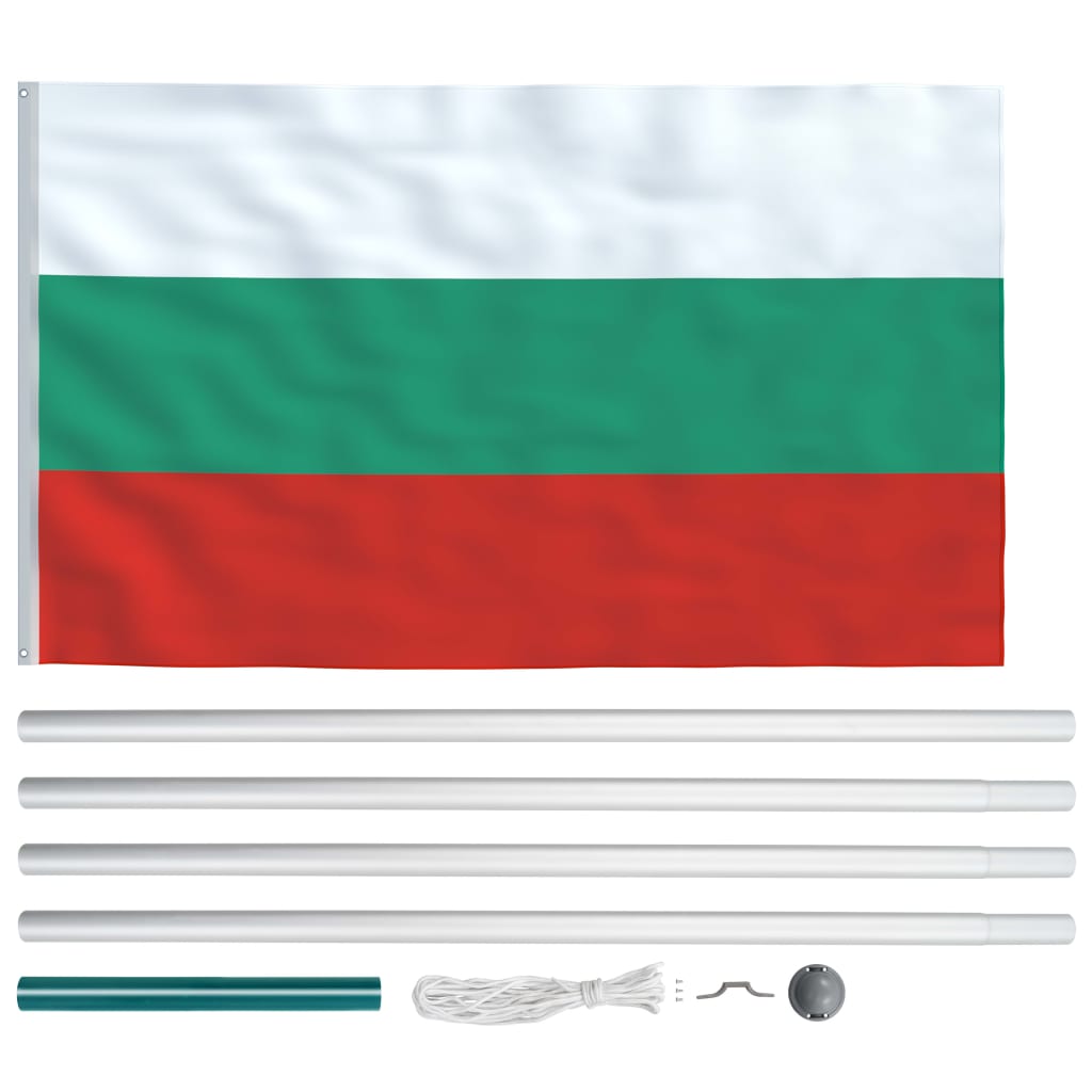 Bolgár zászló alumíniumrúddal 6,2 m 