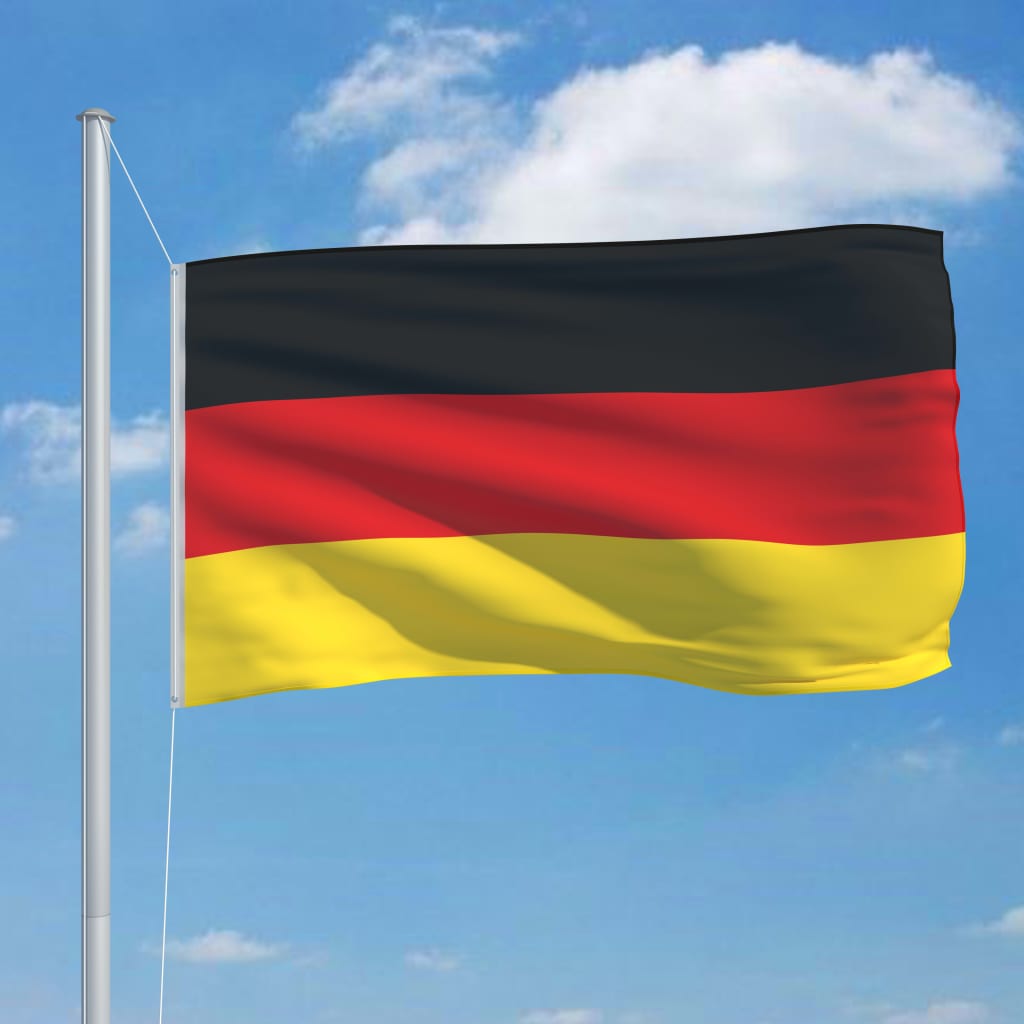 vidaXL Flaga Niemiec z aluminiowym masztem, 6,2 m