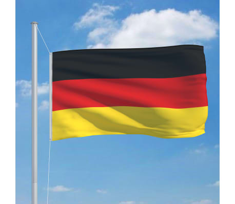 vidaXL Vokietijos vėliava su stiebu, aliuminis, 6,2m