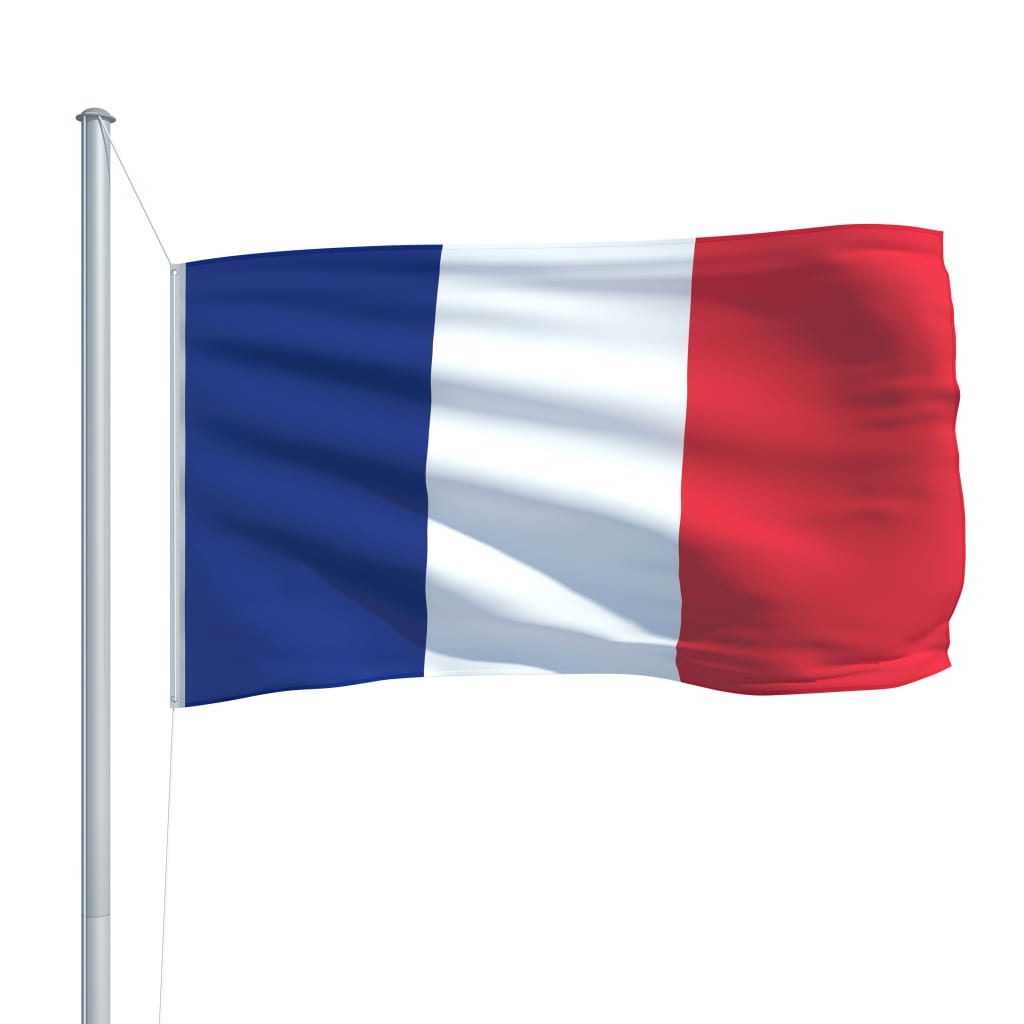 Francia zászló alumíniumrúddal 6,2 m 