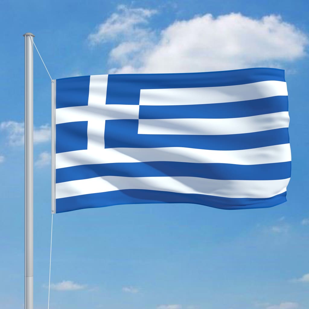 vidaXL Flaga Grecji z aluminiowym masztem, 6,2 m