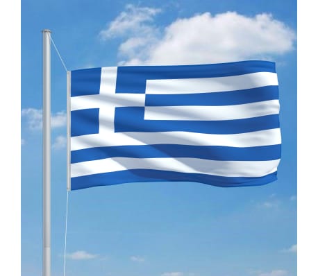 vidaXL Flaga Grecji z aluminiowym masztem, 6,2 m