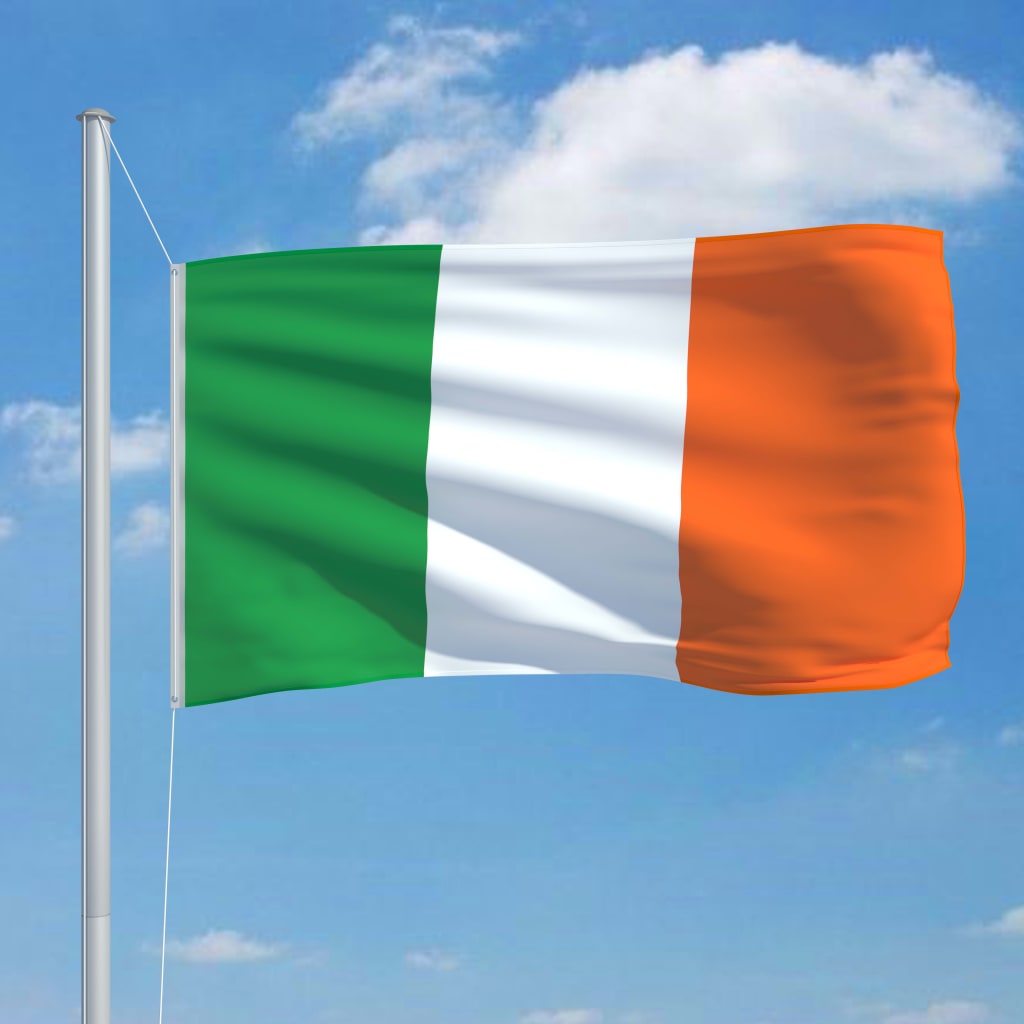 vidaXL Irlands flagga och flaggstång i aluminium 6,2 m