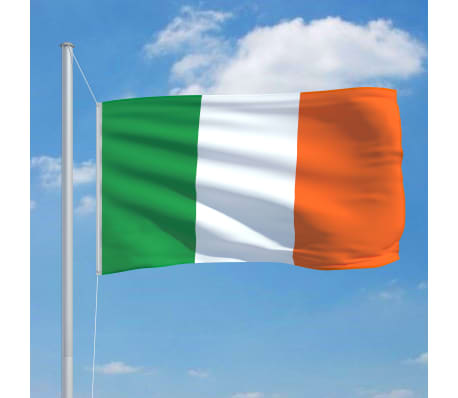 vidaXL Bandeira da Irlanda com mastro de alumínio 6,2 m