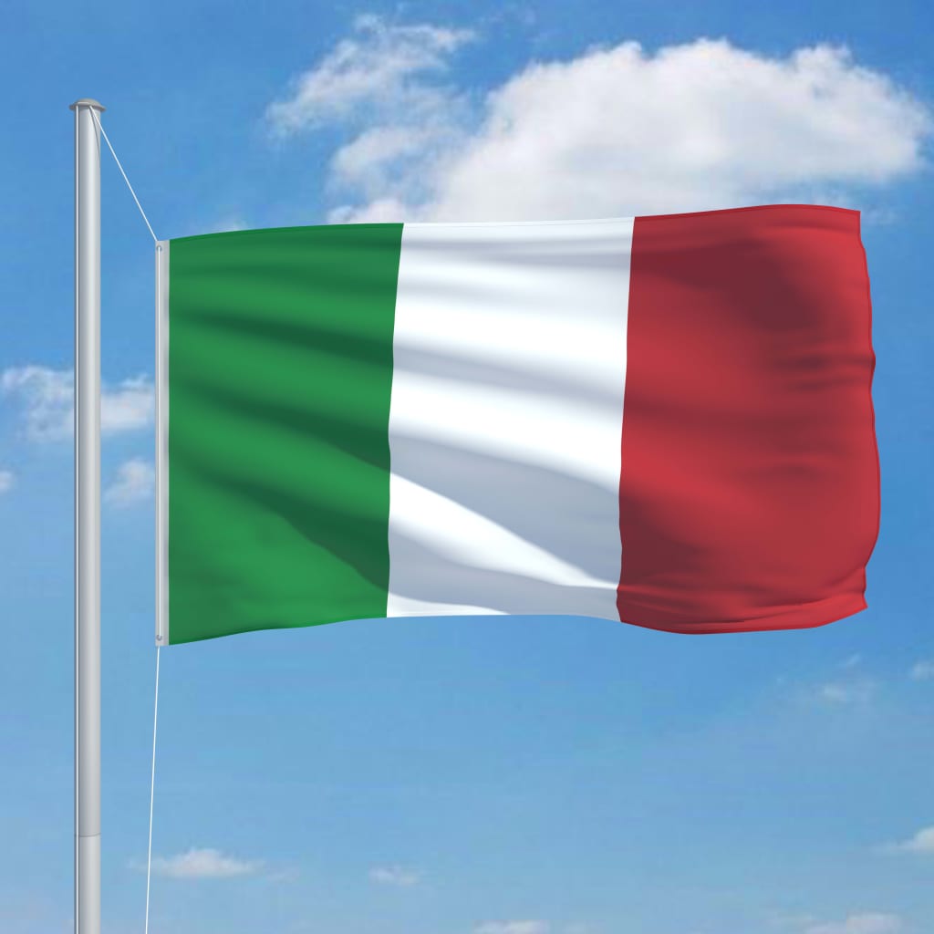 

vidaXL Vlag met vlaggenmast Italië 6,2 m aluminium