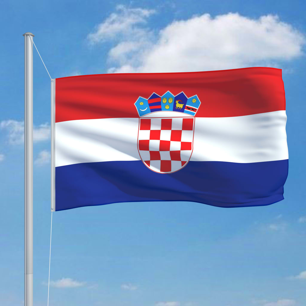 

vidaXL Vlag met vlaggenmast Kroatië 6,2 m aluminium