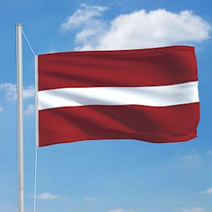 vidaXL Letlands flag og flagstang 6,2 m aluminium