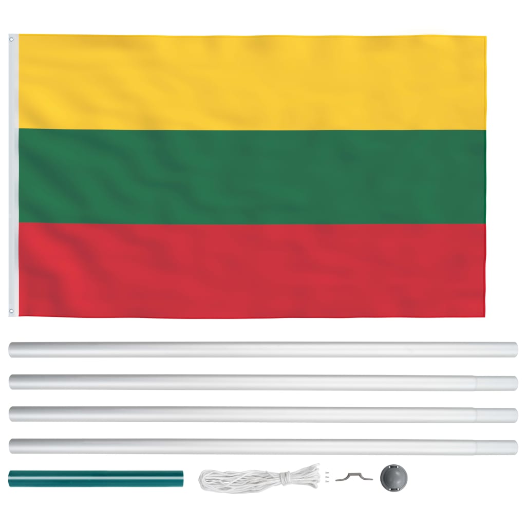 Litván zászló alumíniumrúddal 6,2 m 