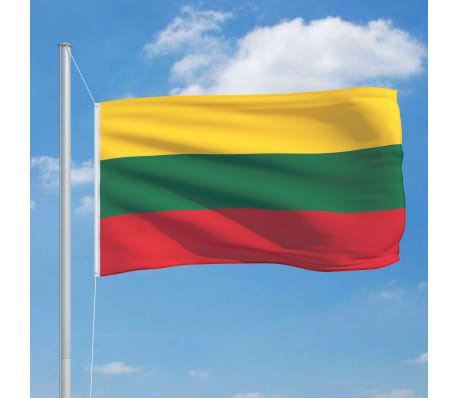 vidaXL Flagge Litauens und Mast Aluminium 6,2 m