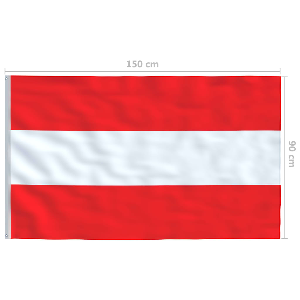 Osztrák zászló alumíniumrúddal 6,2 m 