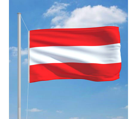 vidaXL Austrijska zastava s aluminijskim stupom 6,2 m