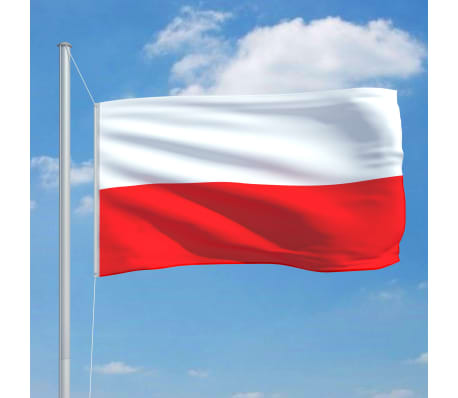 vidaXL Poland Flag and Pole Aluminium 6.2 m