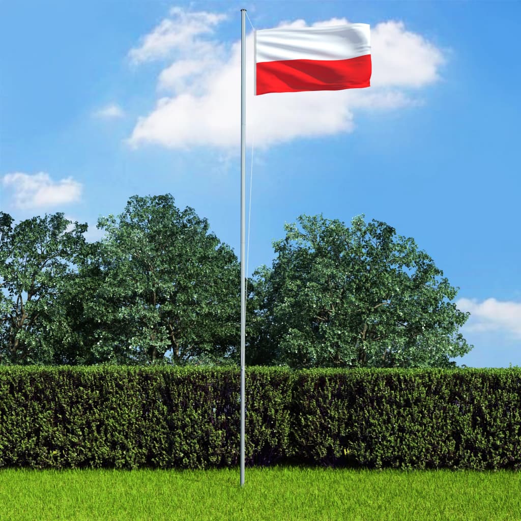Flagge Polens und Mast Aluminium 6,2 m kaufen