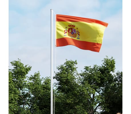 vidaXL Španělská vlajka a stožár hliník 6,2 m