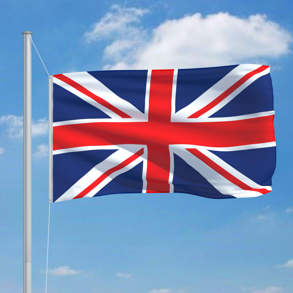 vidaXL Yhdistyneen kuningaskunnan lippu ja tanko alumiini 6,2 m