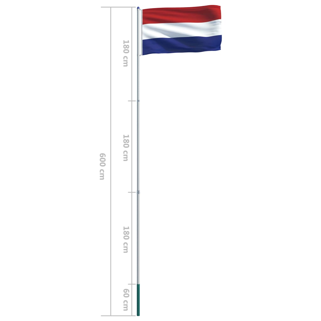 Holland zászló alumíniumrúddal 6 m 