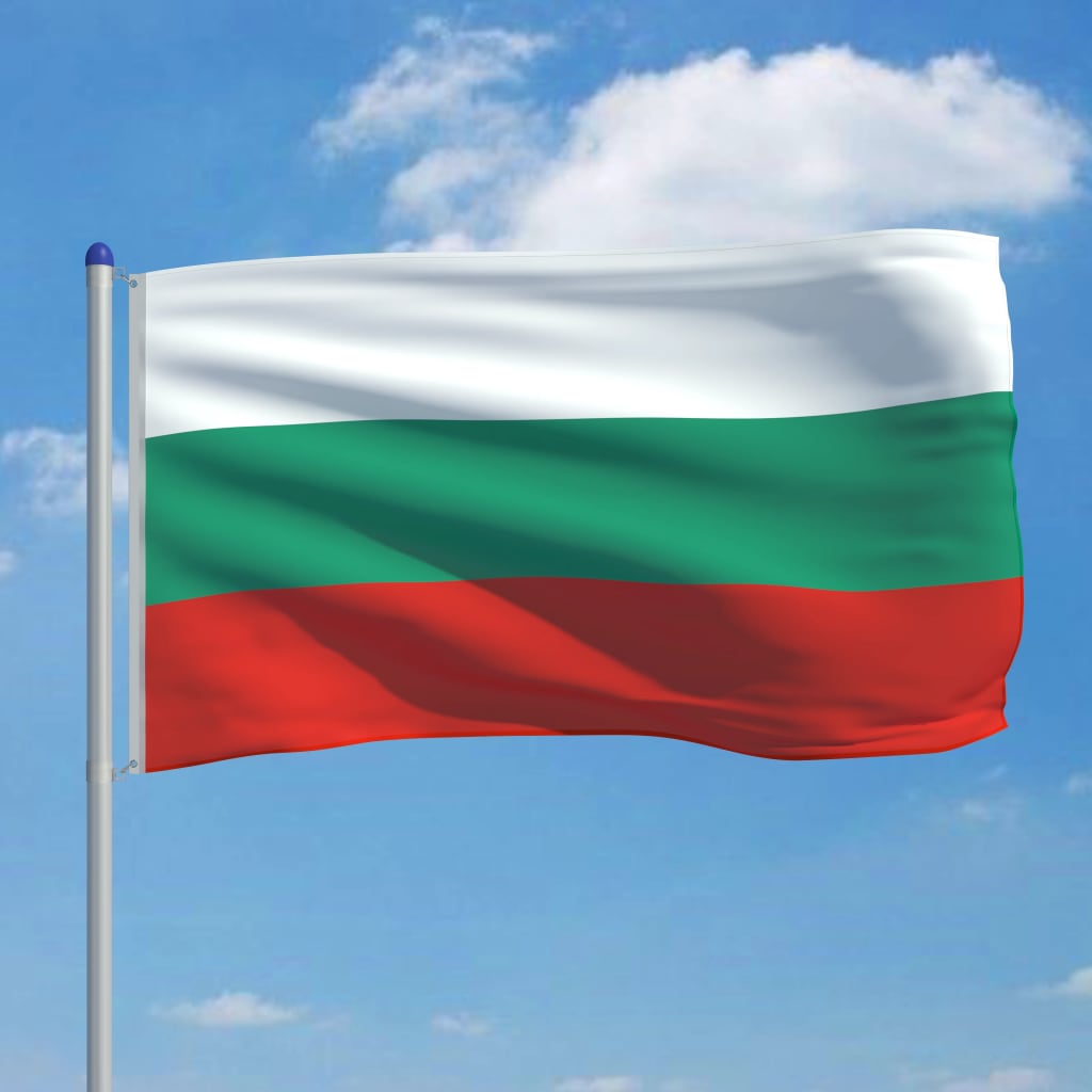 

vidaXL Vlag met vlaggenmast Bulgarije 6 m aluminium