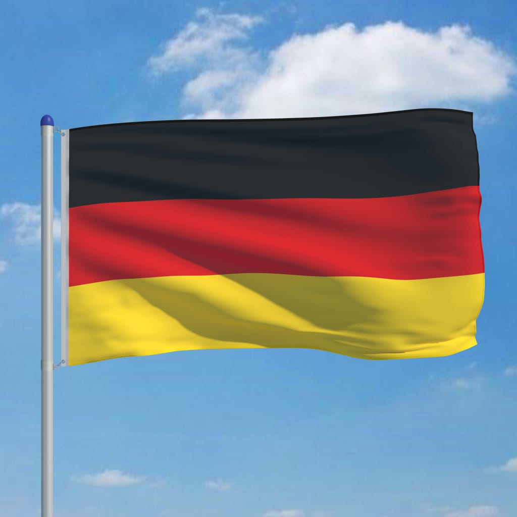 

vidaXL Vlag met vlaggenmast Duitsland 6 m aluminium