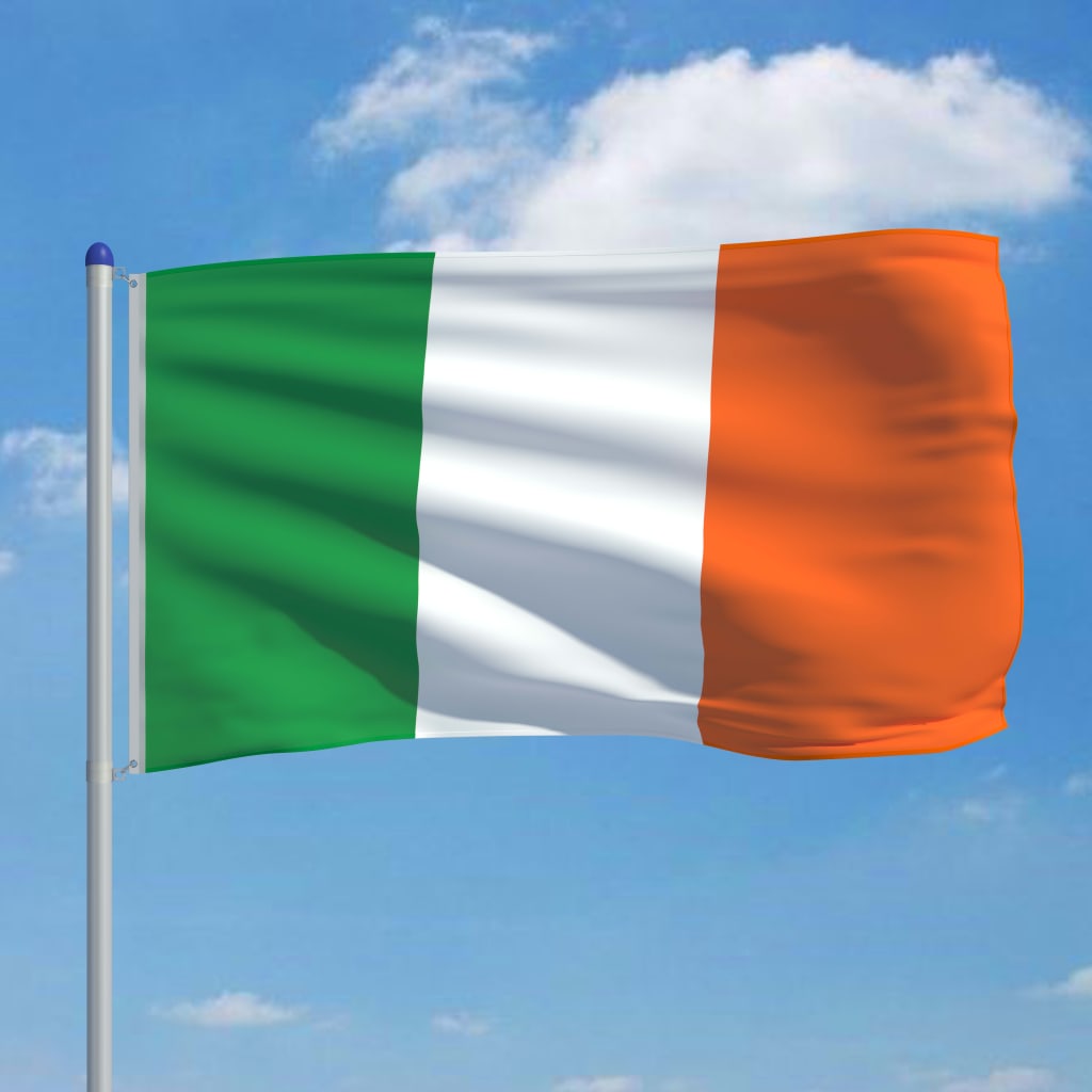 

vidaXL Vlag met vlaggenmast Ierland 6 m aluminium