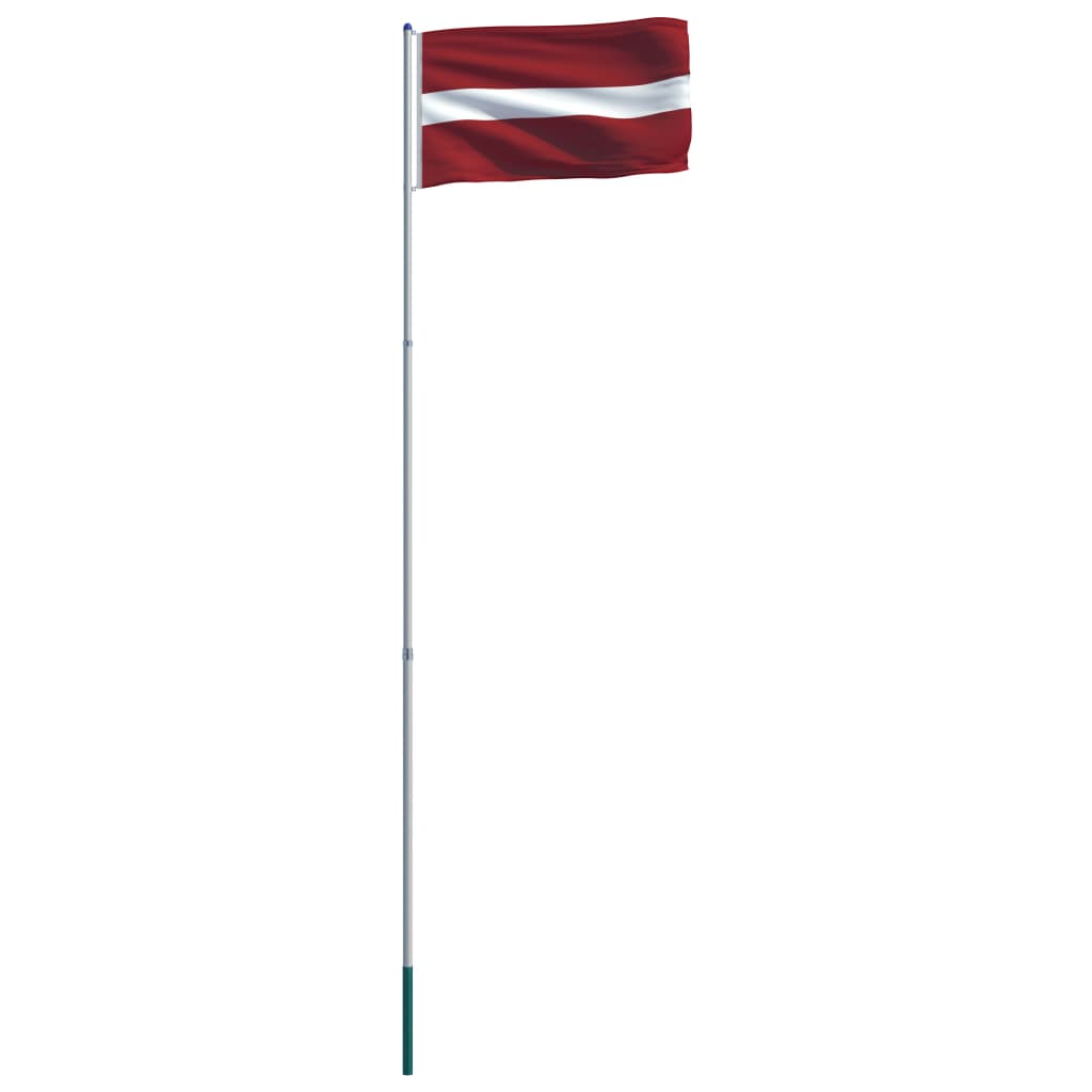 Flagge Lettlands und Mast Aluminium 6 m - Weddig