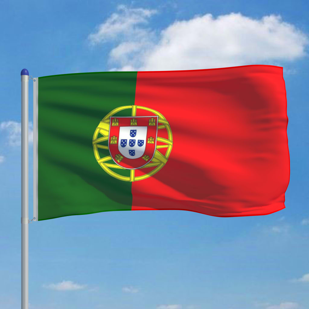 

vidaXL Vlag met vlaggenmast Portugal 6 m aluminium