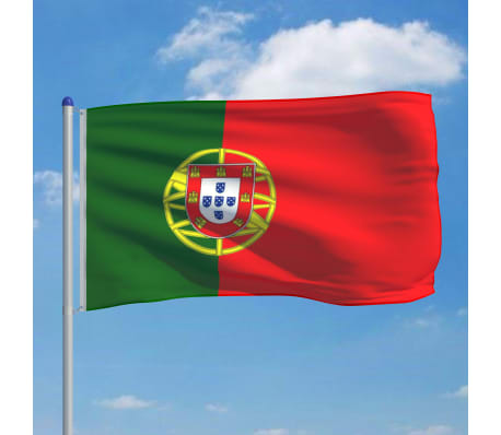 vidaXL Σημαία Πορτογαλίας 6 μ. με Ιστό Αλουμινίου