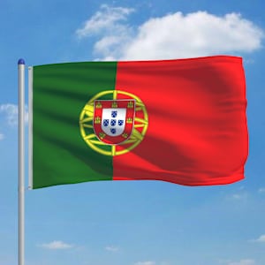 vidaXL Drapeau Portugal et m&acirc;t en aluminium 6 m