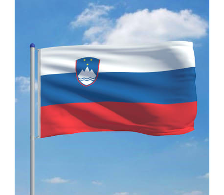 vidaXL Slovinská vlajka a stožár hliník 6 m