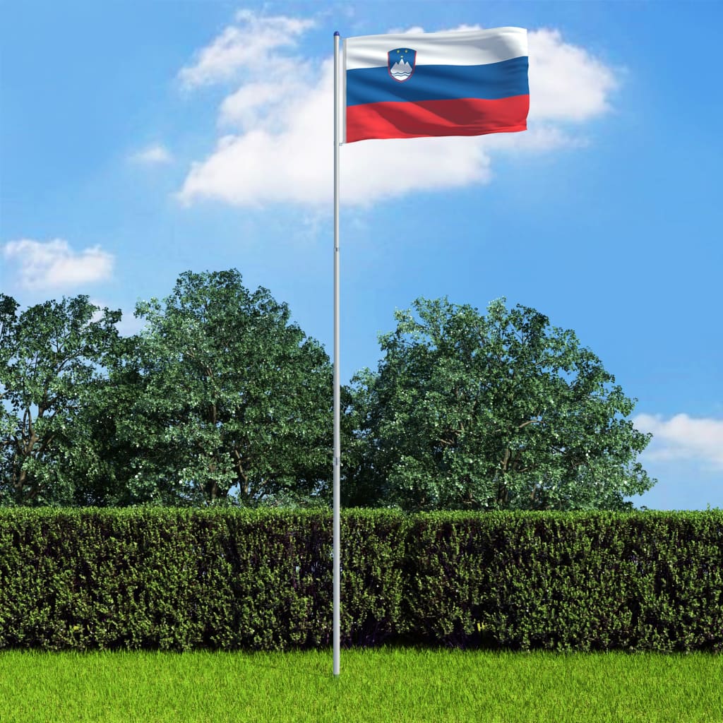 Flagge Sloweniens und Mast Aluminium 6 m kaufen