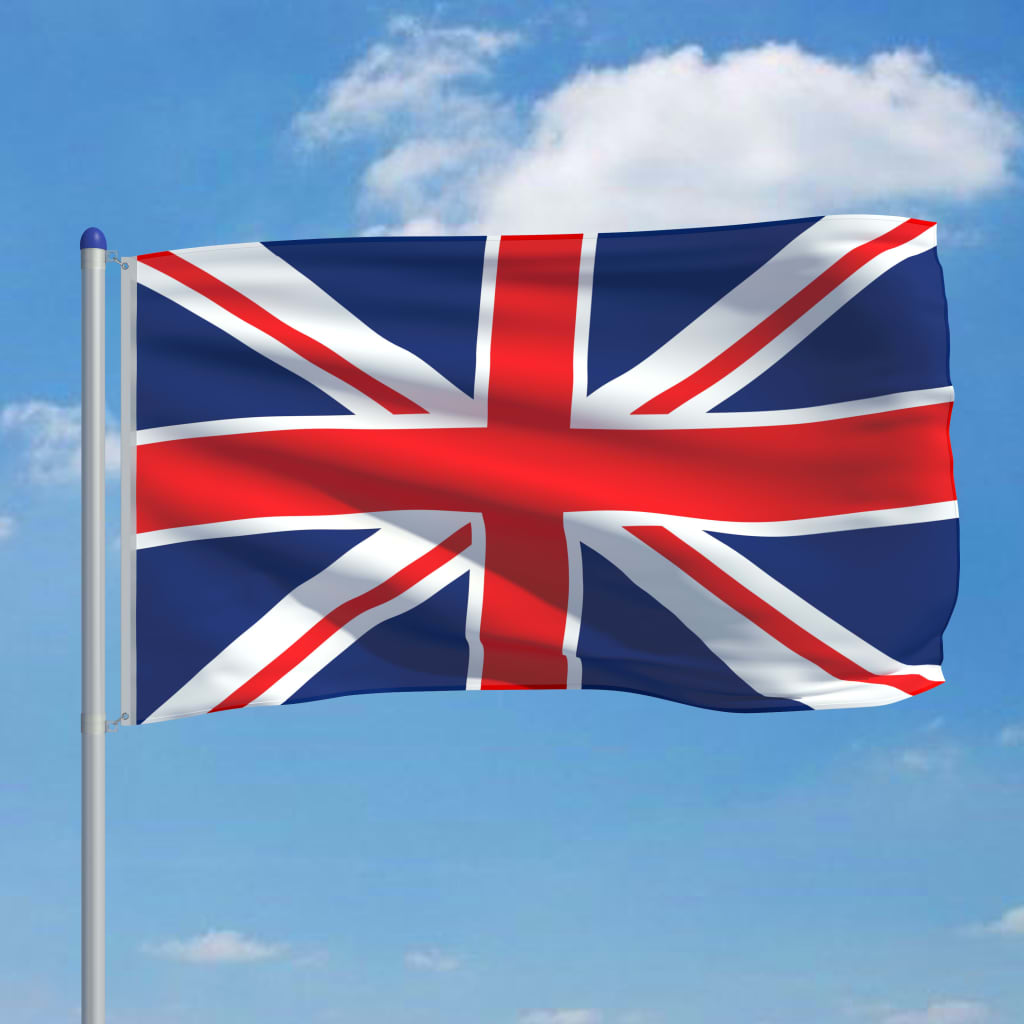 vidaXL UK Flag and Pole Aluminium 6 m