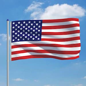 vidaXL US Flag and Pole Aluminium 6 m