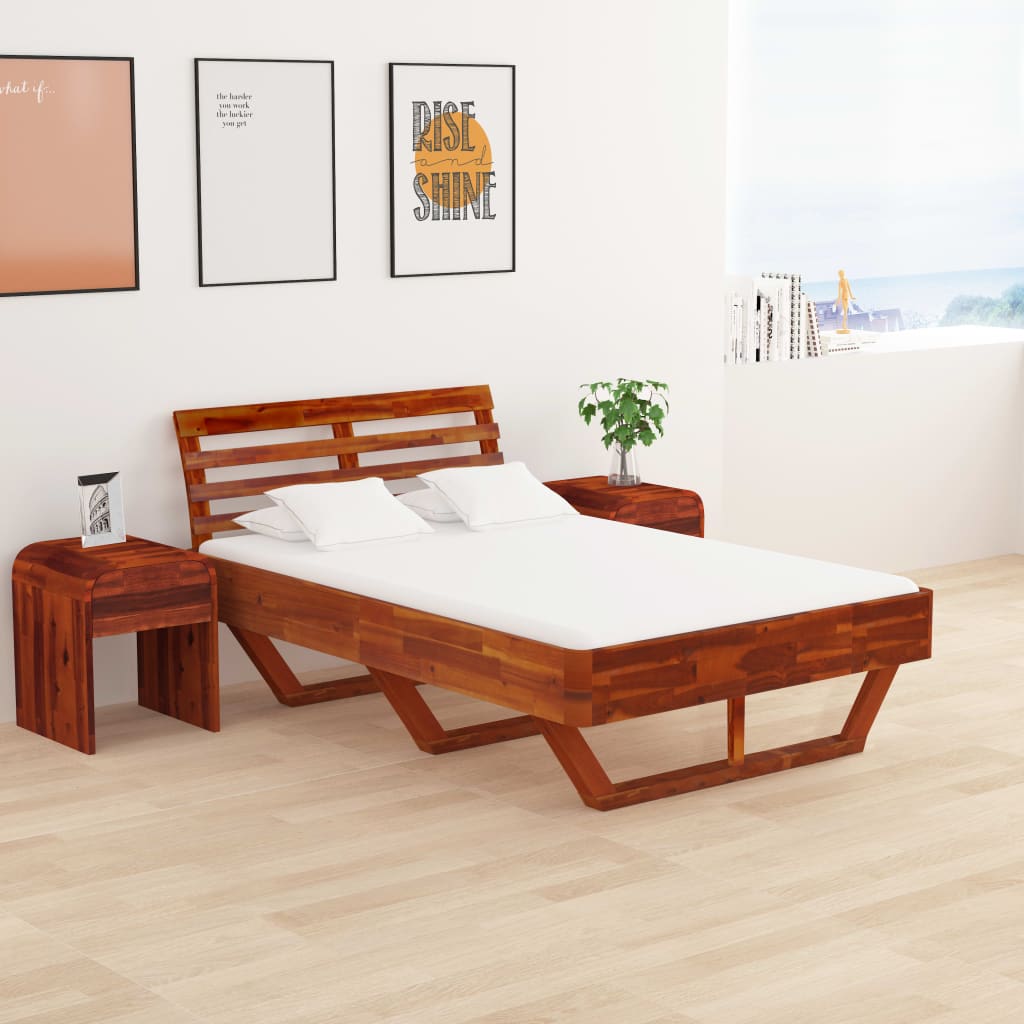 vidaXL Cadru de pat, 120 x 200 cm, lemn masiv de acacia vidaXL