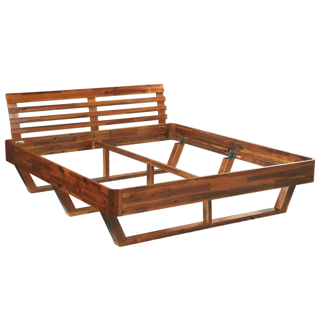 vidaXL Estrutura de cama 160x200 cm madeira de acácia maciça