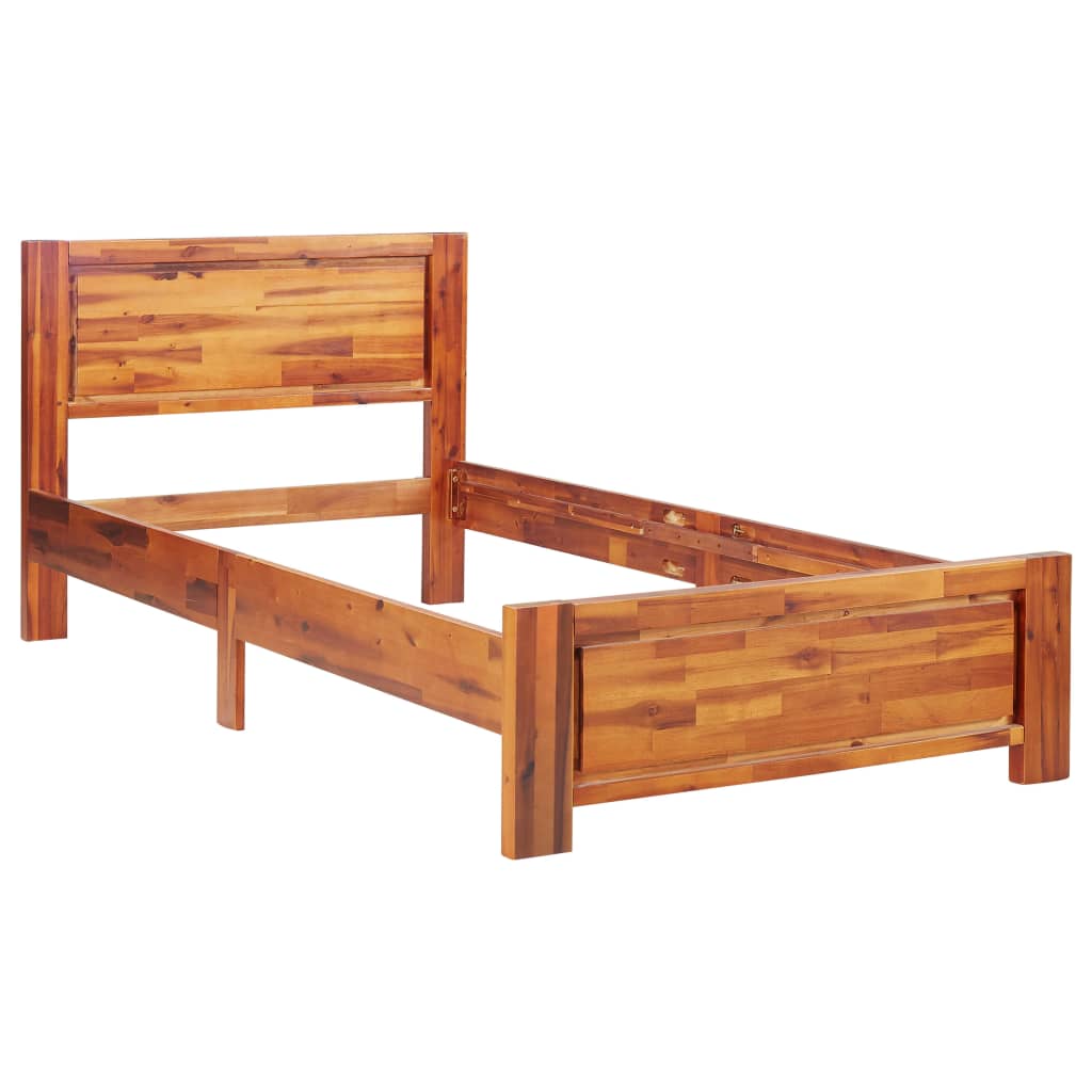 vidaXL Okvir za krevet od masivnog bagremovog drva 90 x 200 cm