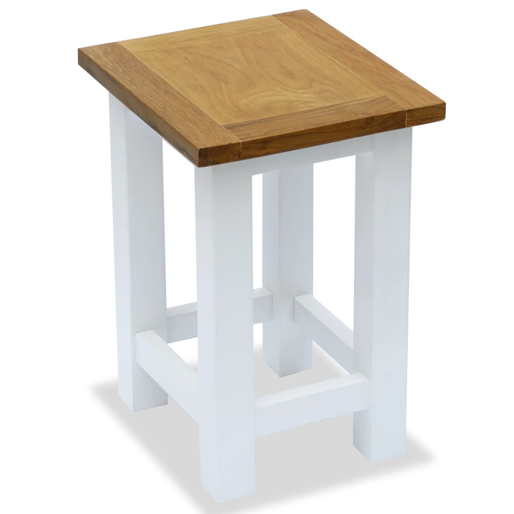 

vidaXL Bijzettafels 2 st 27x24x37 cm massief eikenhout