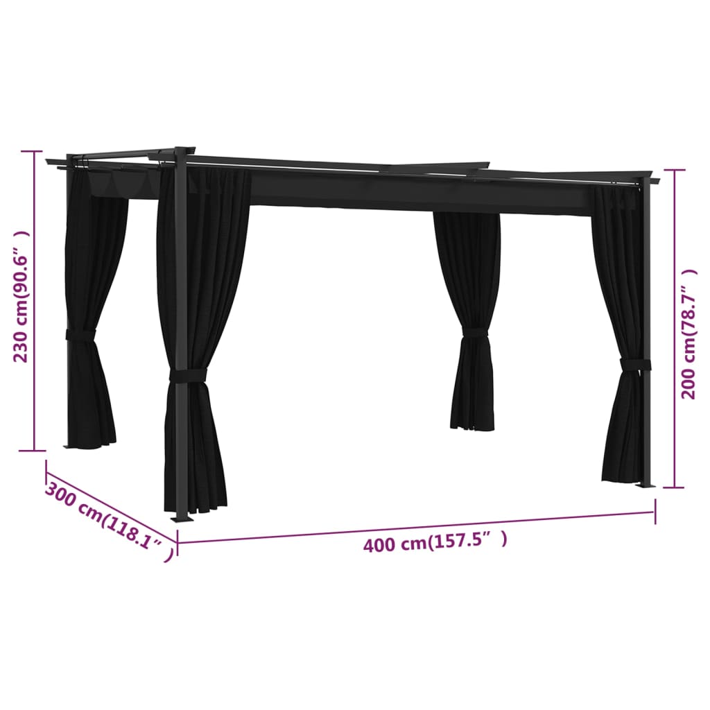 Gazebo 4x3 M Anthracite VidaXL 18 width=274