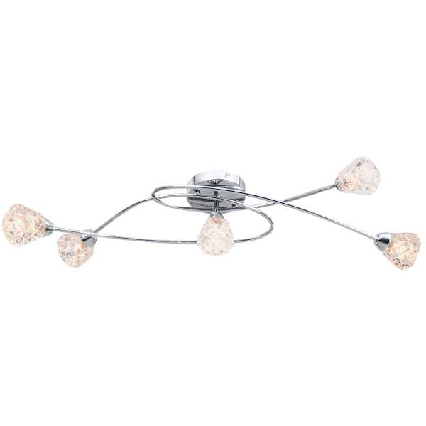 vidaXL laelamp klaaskuplitega 5 G9 pirnile