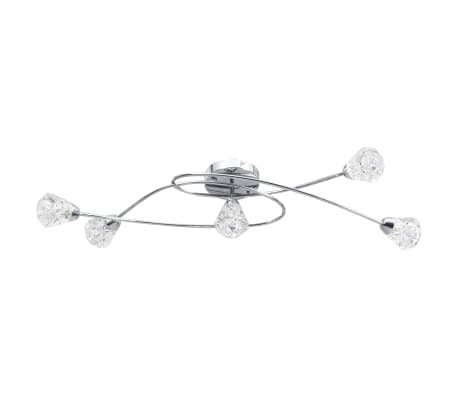 vidaXL Ceiling Lamp with Glass Lattice Shades for 5 G9 Bulbs