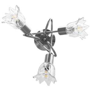 Stropní lampa průhledná skleněná stínidla 3 žárovky E14 tulipán - obrázek 5