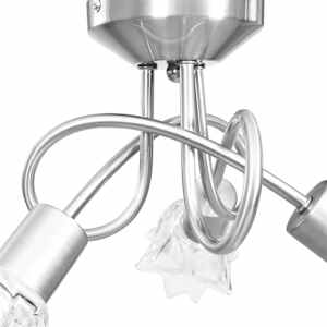 Stropní lampa průhledná skleněná stínidla 3 žárovky E14 tulipán - obrázek 6