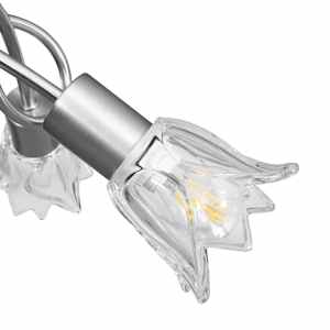 Stropní lampa průhledná skleněná stínidla 3 žárovky E14 tulipán - obrázek 7