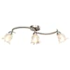 vidaXL laelamp l&auml;bipaistvate klaasist varjudega 3 E14 pirni, tulp