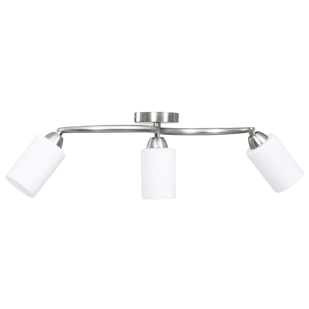

vidaXL Plafondlamp met keramieke cilindervormige kappen 3xE14 wit