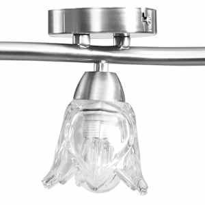 Stropní lampa průhledná skleněná stínidla 5 žárovek E14 tulipán - obrázek 6