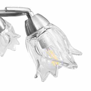 Stropní lampa průhledná skleněná stínidla 5 žárovek E14 tulipán - obrázek 7