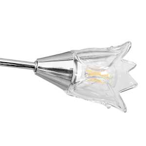 Stropní lampa průhledná skleněná stínidla 5 žárovek E14 tulipán - obrázek 7