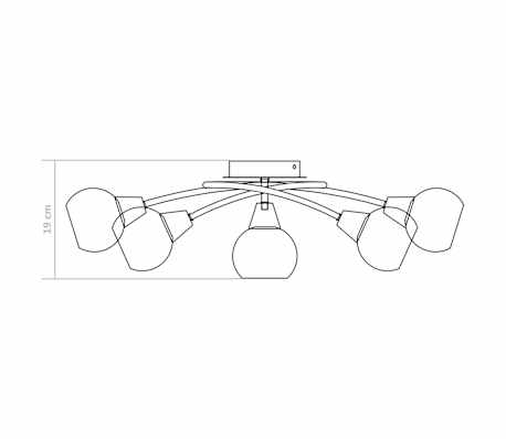 VidaXL Deckenleuchte Mit 3 Keramik-Lampenschirmen – Elegant & Modern