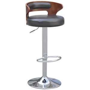 vidaXL Baro taburetės, 2vnt., juodos, lenkta mediena ir dirbtinė oda